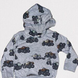 Toddler lightweight Monster truck Hoodie Size 2T